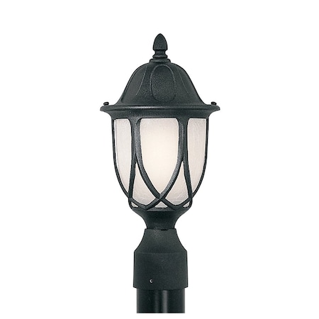 Designers Fountain Capella 1-Light Black Cast Aluminum Line Voltage Outdoor Weather Resistant Post Light 2866-BK